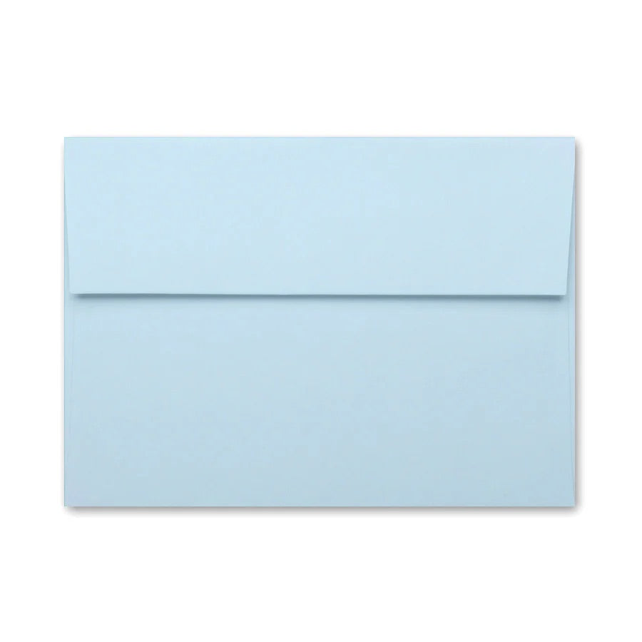 Azure Blue | Premium Button & String Envelope + Blank White Card
