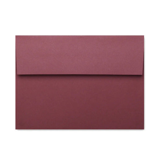 Claret | Premium Button & String Envelope + Blank White Card