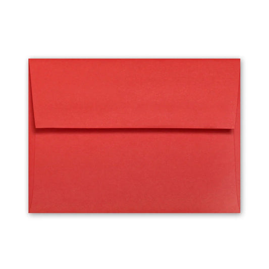 Bright Red | Premium Button & String Envelope + Blank White Card