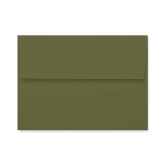Mid Green | Premium Button & String Envelope + Blank White Card