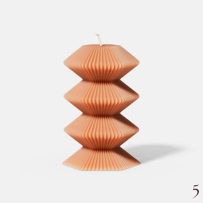 Hygges sculptural pillar candle