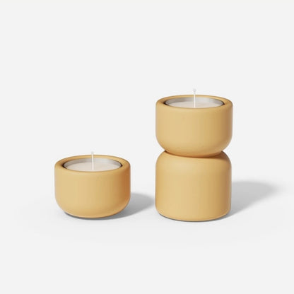 Hygges stacking tealight holder set of 2