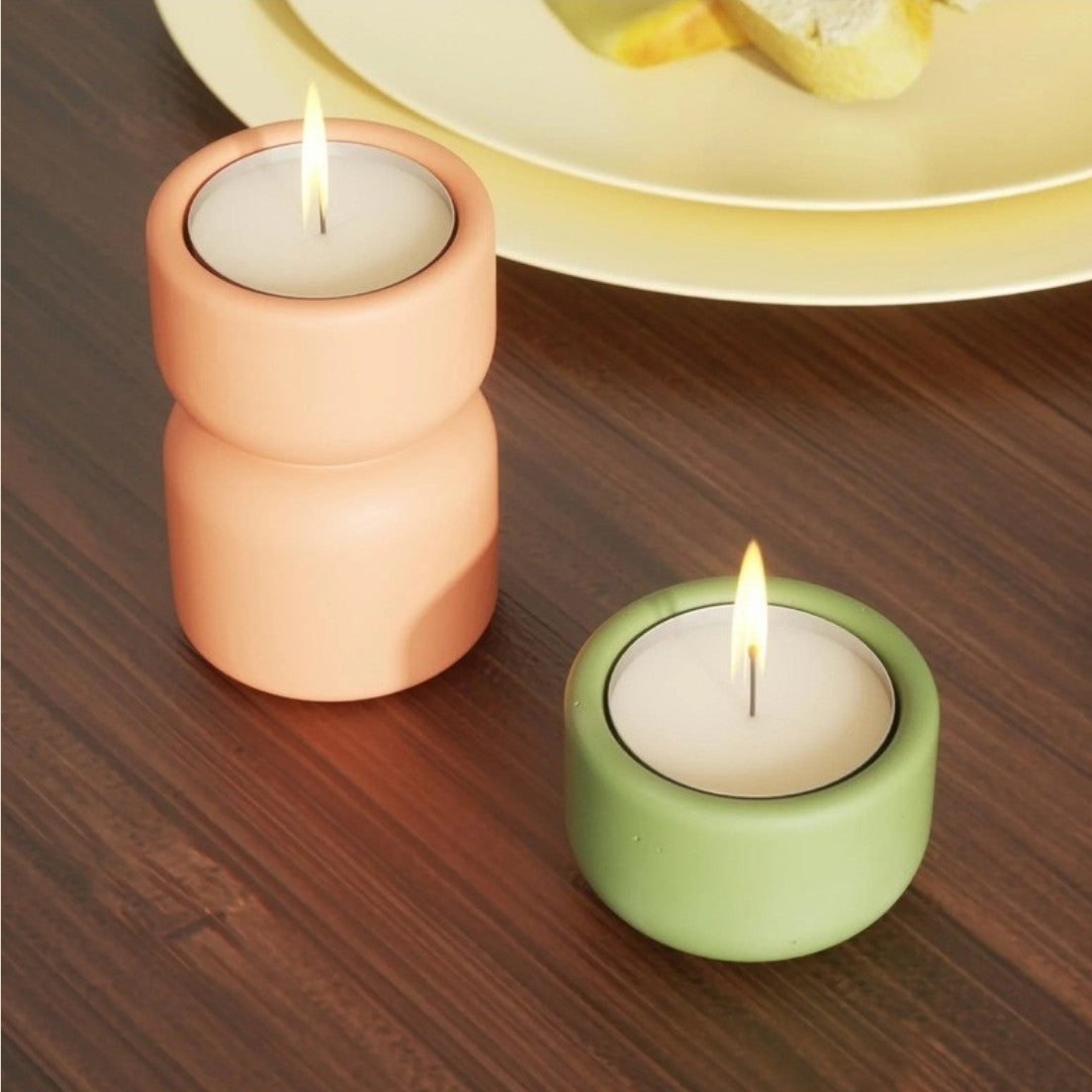 Hygges stacking tealight holder set of 2